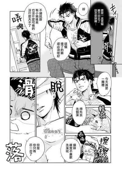 可怕的臭臉君對貓很癡迷