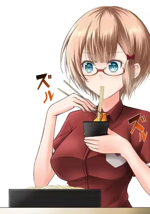 うどんを食べる理珠