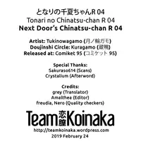 (C95) [Kuragamo (Tukinowagamo)] Tonari no Chinatsu-chan R 04 | Next Door's Chinatsu-chan R 04 [English] [Team Koinaka]