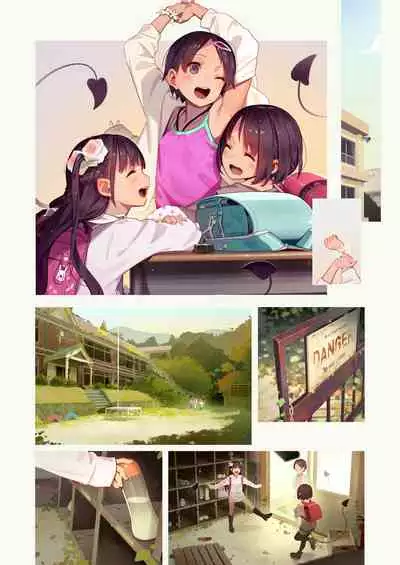 Tiny Evil 5 Part 2 - 淫魔少女３人におちんちん遊ばれる本 (No Text)