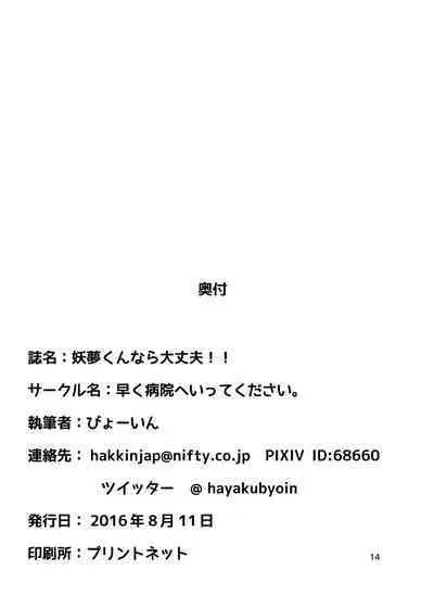 妖夢くんなら大丈夫