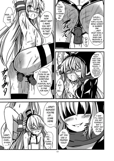 [Aiirosakura (Aikawa Ryou)] Kuubo Wo-Kyuu-chan no Shimakaze Yuri Dorei Choukyou~Senkan Re-Kyuu no Shucchou SM Choukyou Hen~|Standard Carrier Wo-Class Shimakaze's Yuri Slave Training ~Battleship Re-class Official SM Training~ (KanColle) (English) (Pangean)